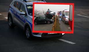 Wypadek na Zakopiance. Auto wyskoczyło w powietrze i lądowało na innych pojazdach