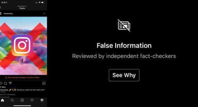 Instagram zamazuje niewinne zdjęcia zmienione Photoshopem. Tłumaczy to walką z fake newsami
