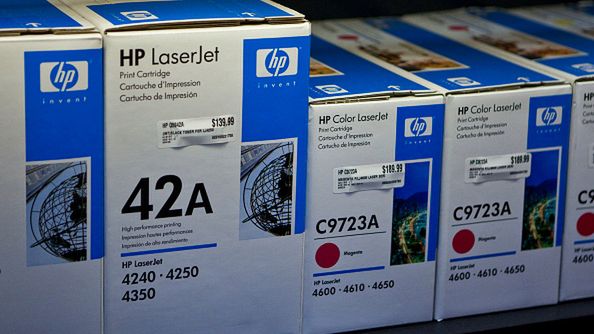 Kartridże do drukarek HP (fot. Getty Images, Ramin Talaie / Contributor)