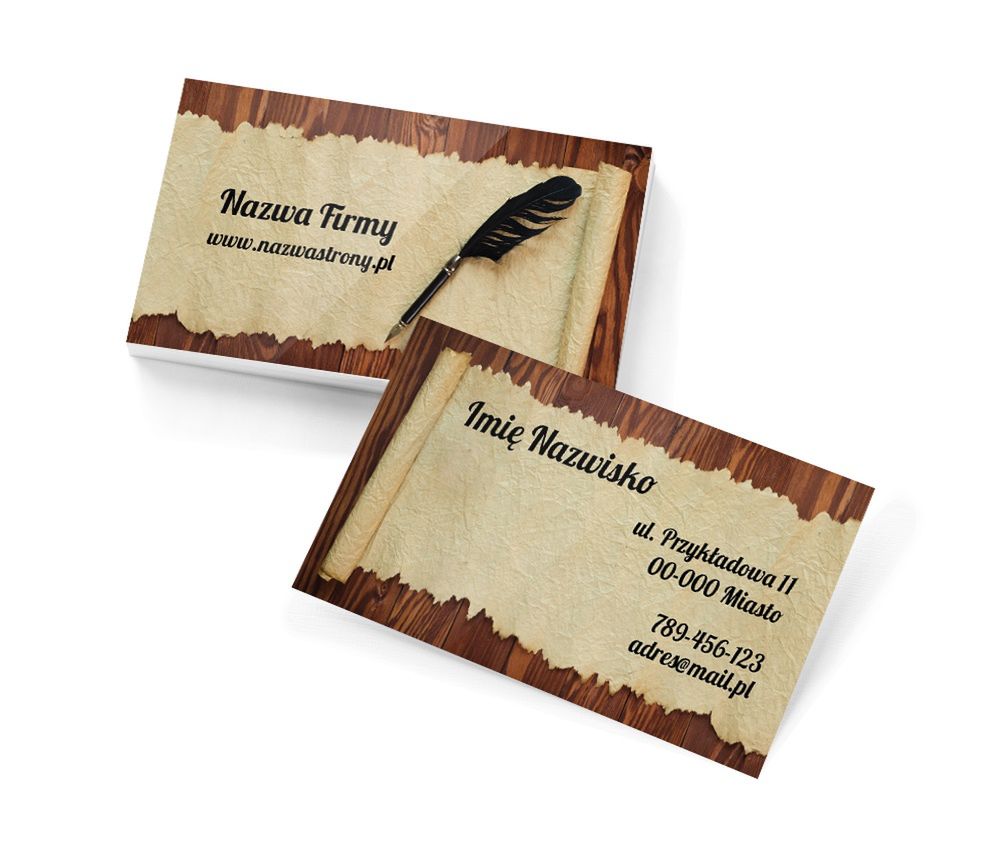 Wizytówki w stylu vintage