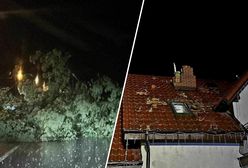 Burza frontowa na południu Polski. Uszkodzony dach podstawówki, kościół i trąba powietrzna