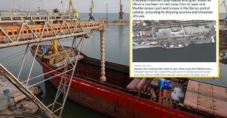 Rosyjski statek w Syrii wypełniony łupem z Ukrainy