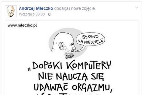 Dziewczyny! Andrzej Mleczko nie żartuje z was! On żartuje z facetów