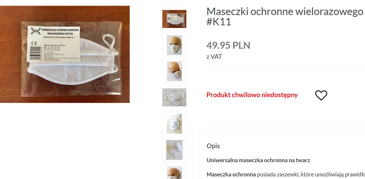 Poczta wprowadza do oferty maseczki. 9,99 za sztukę