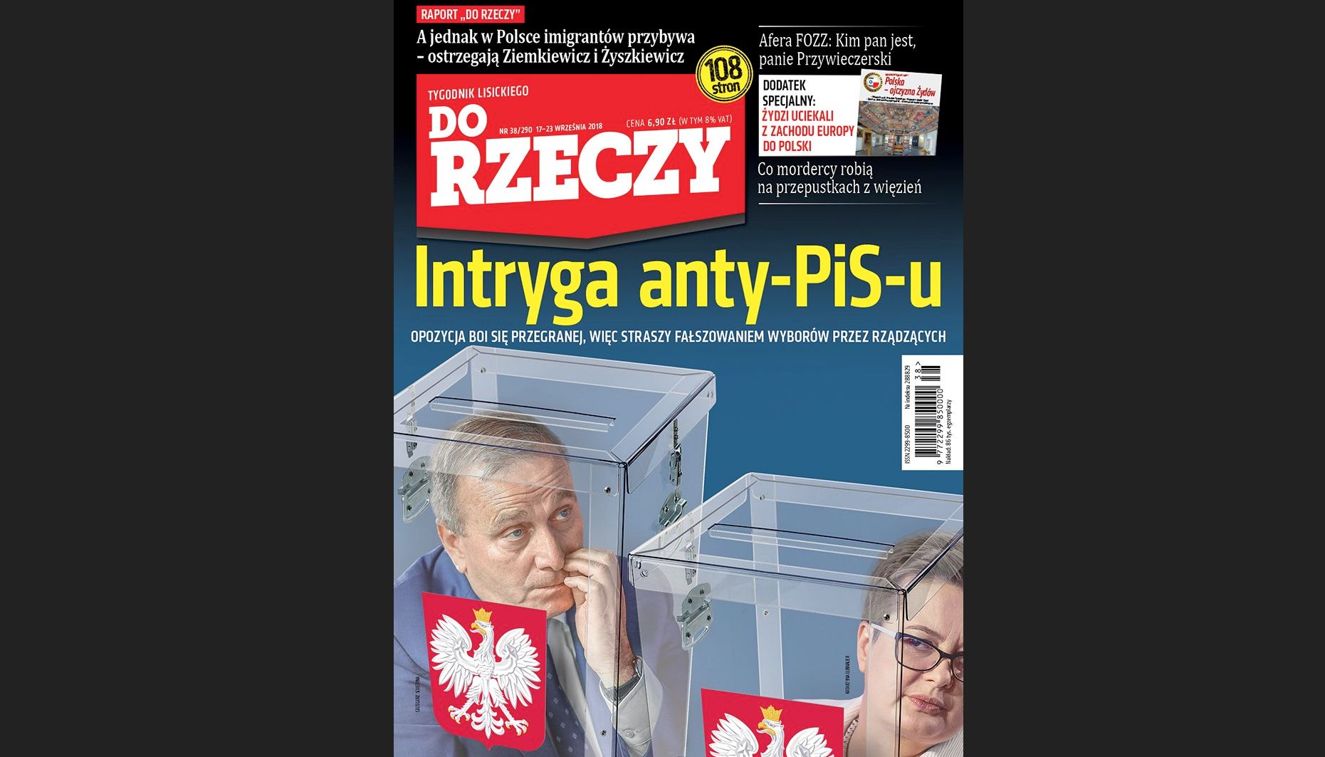 Okładka najnowszego wydania tygodnika "DoRzeczy"
