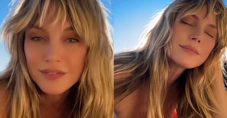 52-letnia Heidi Klum prezentuje swoje "wdzięki", smażąc się TOPLESS na słońcu (FOTO)