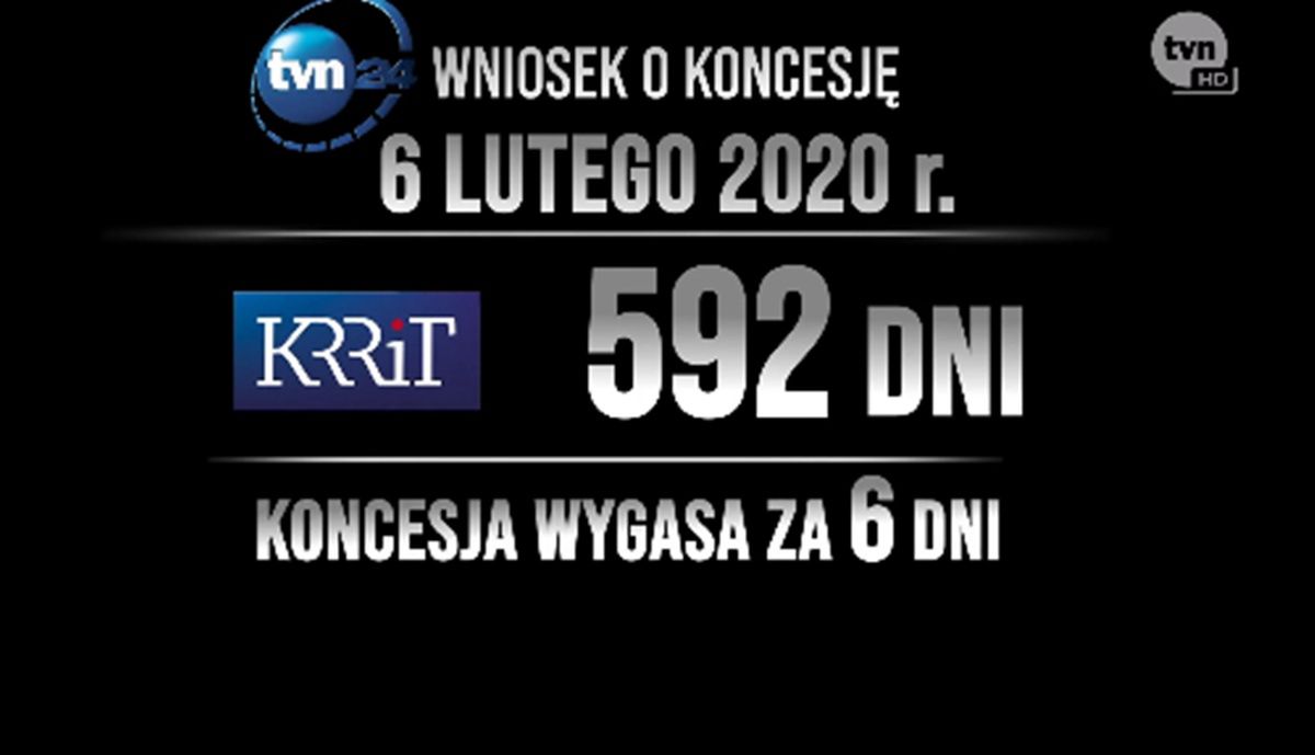 Widzowie "Faktów" zobaczyli tablicę z liczbami. Robiły wrażenie. TVN wciąż czeka na decyzję KRRiT w sprawie koncesji