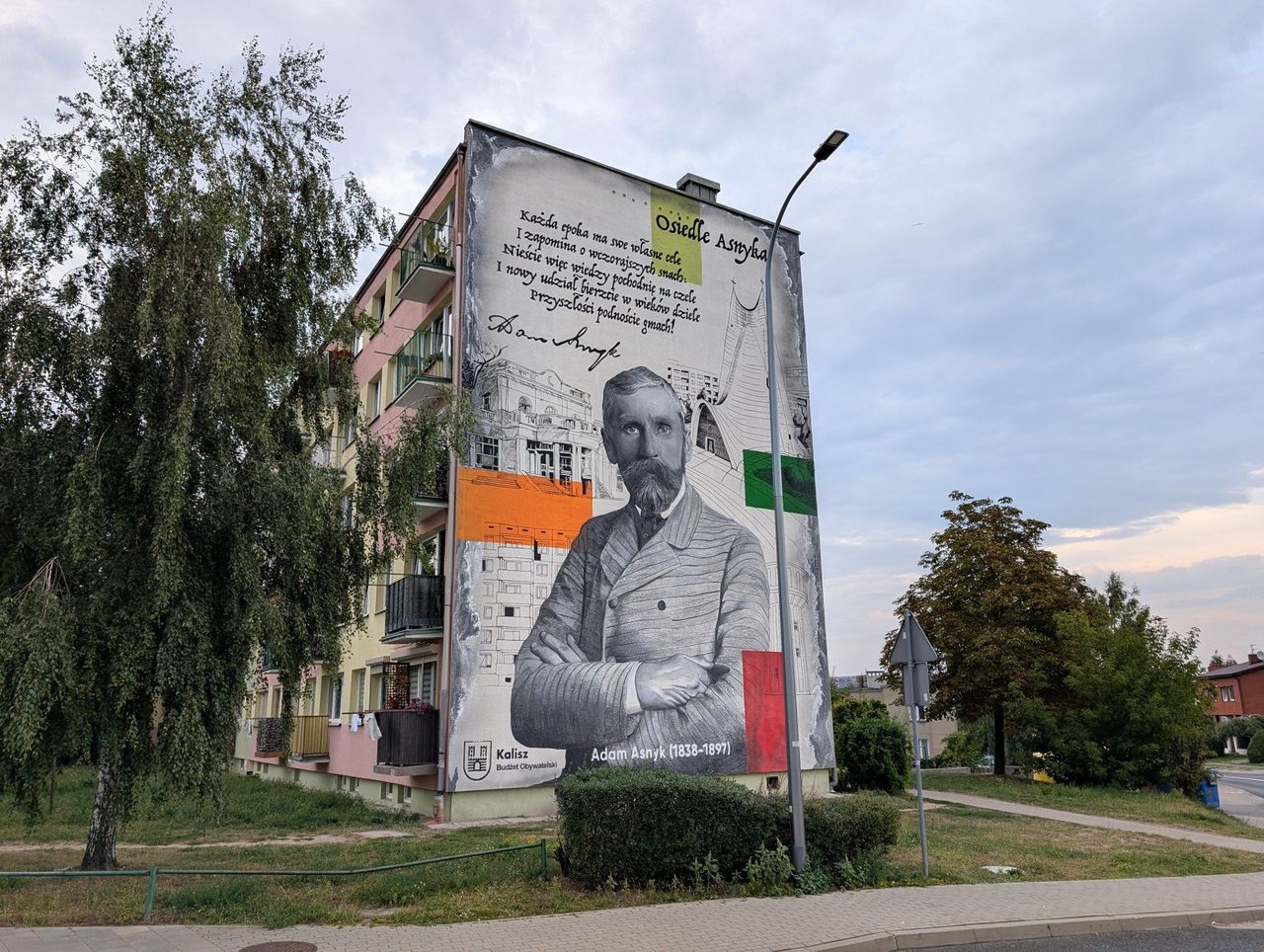 Kalisz: Mural z Adamem Asnykiem ozdobił osiedle