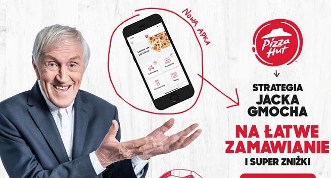Jacek Gmoch podaje strategię zamawiania w reklamie nowej aplikacji mobilnej Pizzy Hut (wideo)