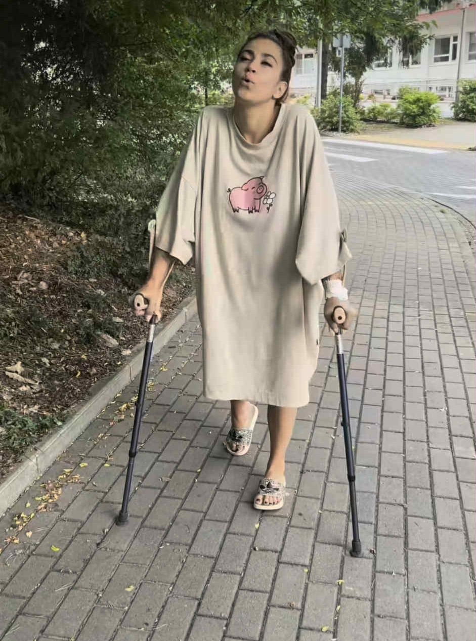 Maja Hyży na pierwszych spacerach po operacji