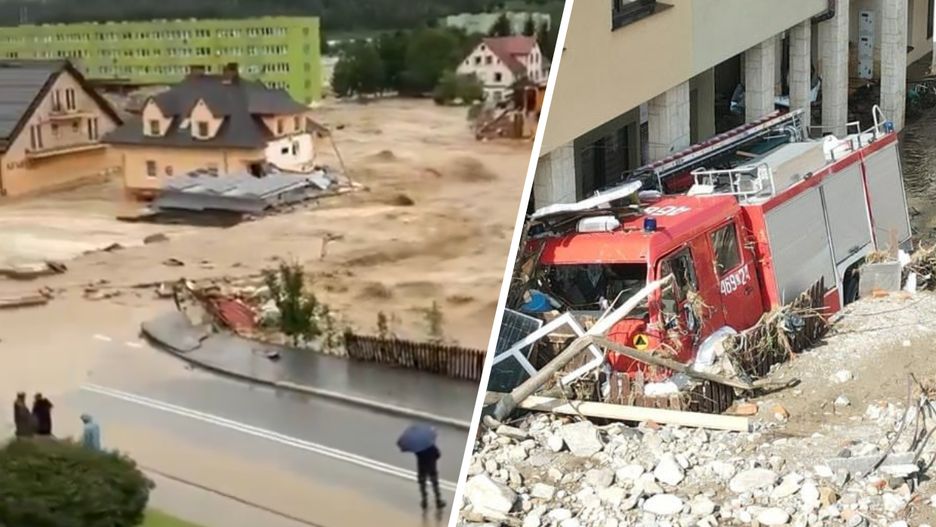 Stronie Śląskie podczas powodzi