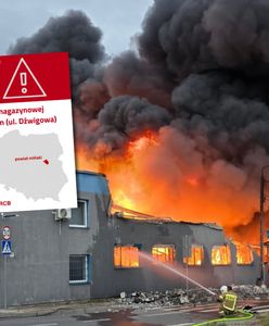 Alert RCB po pożarze w Mińsku Mazowieckim. "Nie zbliżaj się"