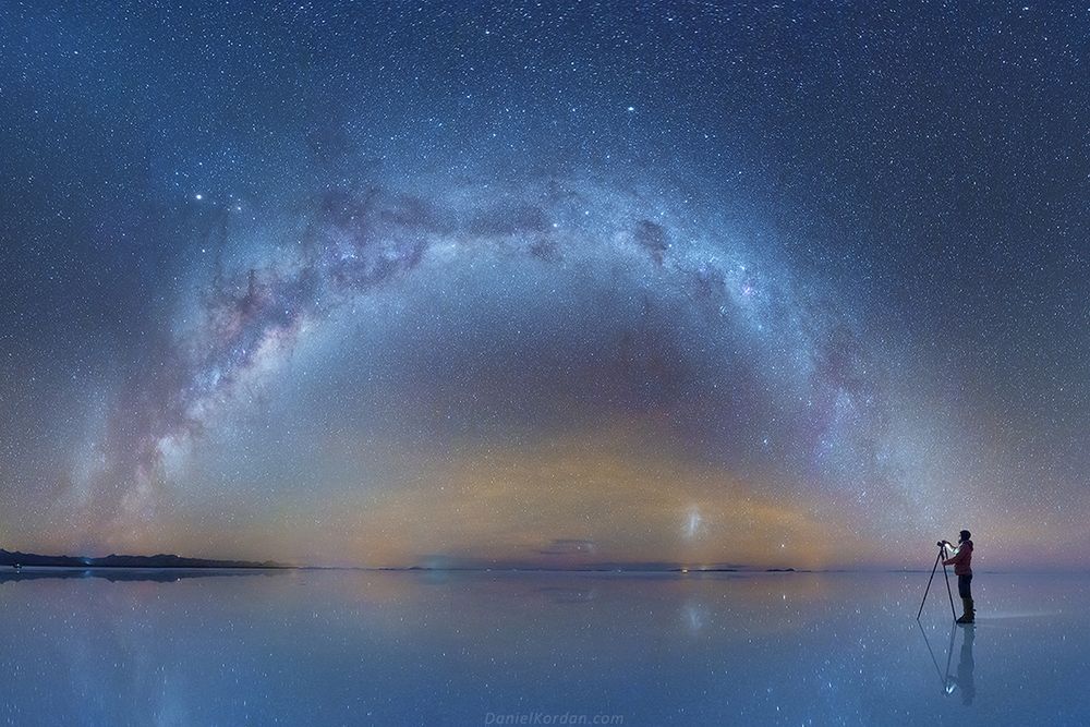 Daniel Kordan i jego bajeczna gwiezdna tęcza, którą sfotografował na odludnych terenach Boliwii 4