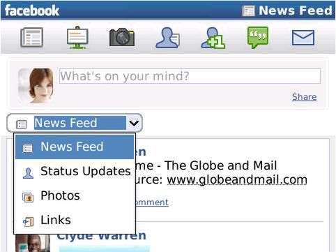 Kolejne wcielenie Facebooka dla Blackberry