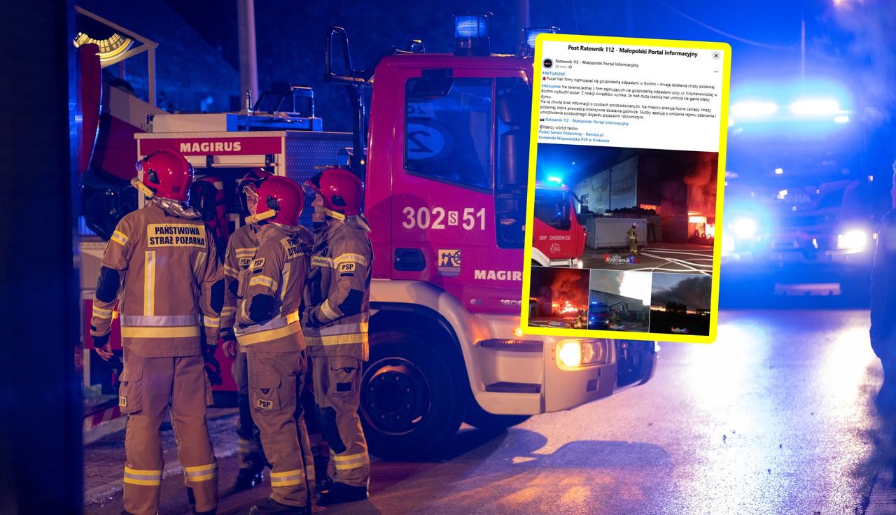 "Gęste kłęby dymu". Duży pożar w Małopolsce