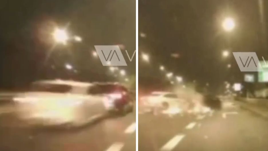 Moment tragicznego wypadku na Trasie Łazienkowskiej