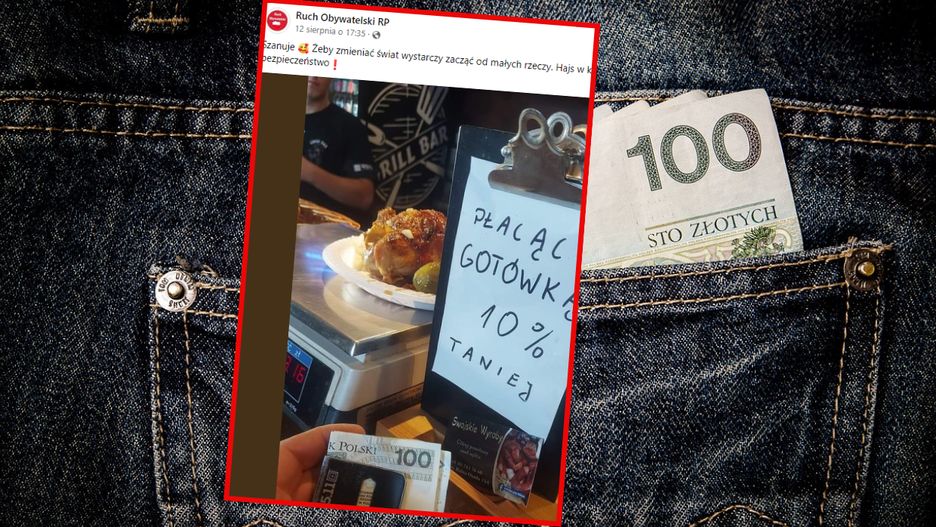 Lubelski bar chce zachęcić klientów do płacenia gotówką