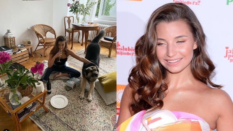 Julia Wieniawa relaksuje się podczas gry w karty