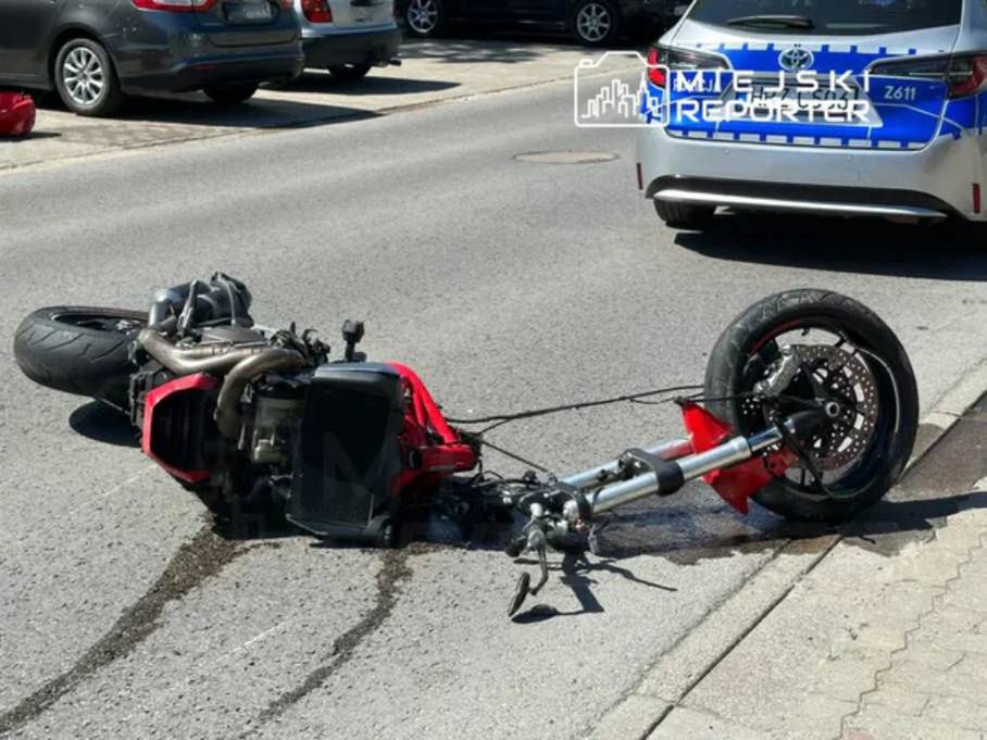 wypadek motocyklisty