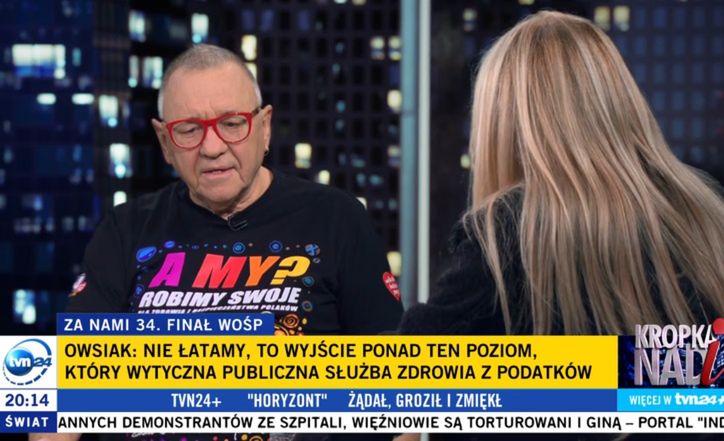 Jerzy Owsiak odpowiada Monice Olejnik, czy bogaci się na WOŚP