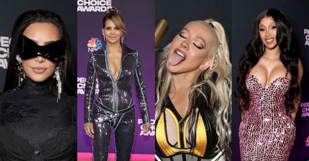 People's Choice Awards 2021. Kim Kardashian w masce Batmana, zjawiskowa Halle Berry, wyuzdana Christina Aguilera (ZDJĘCIA)