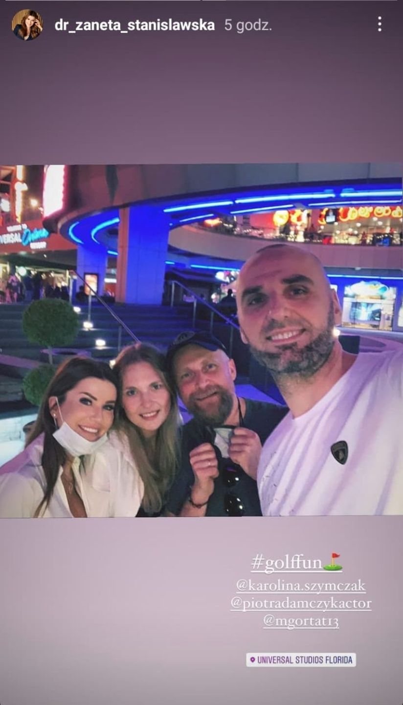 Marcin Gortat i Piotr Adamczyk bawią się z partnerkami na Florydzie