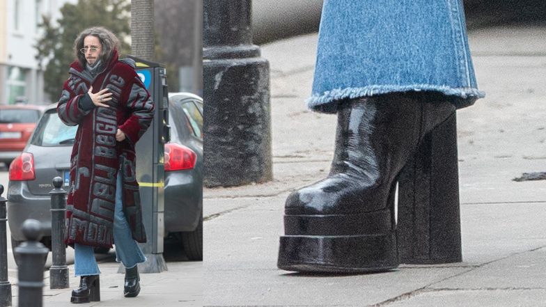 Michał Szpak na mrozie