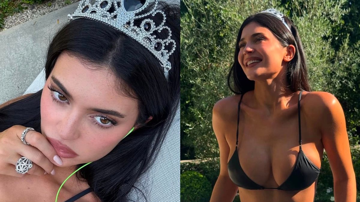 Kylie Jenner w TIARZE na głowie pozuje w skąpym BIKINI