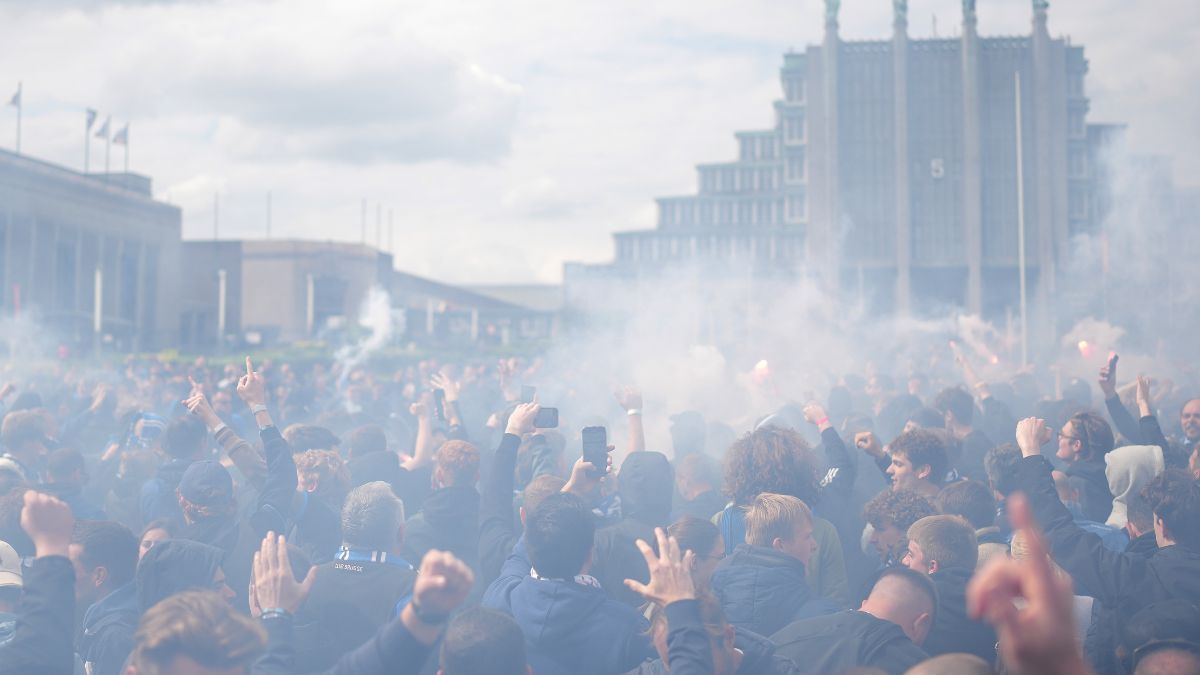 Zamieszki po meczu w Brukseli