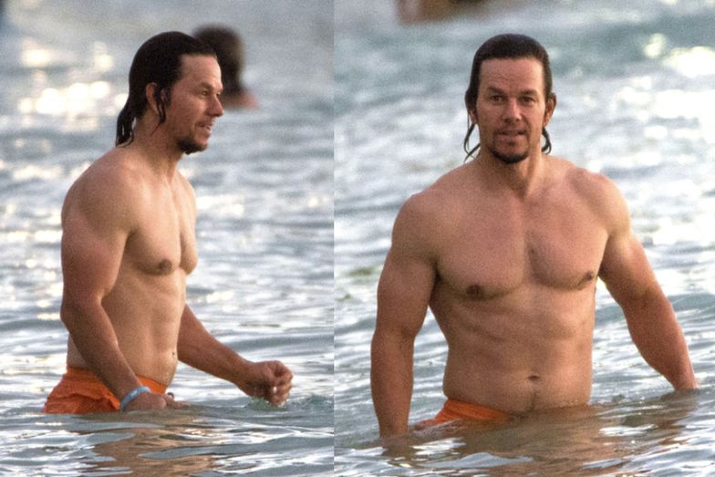 Mark Wahlberg bez koszulki na Barbadosie