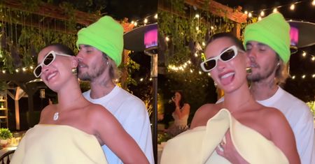 Hailey Bieber eksponuje CIĄŻOWY BRZUCH w objęciach Justina Biebera. Urocza z nich para? (WIDEO)