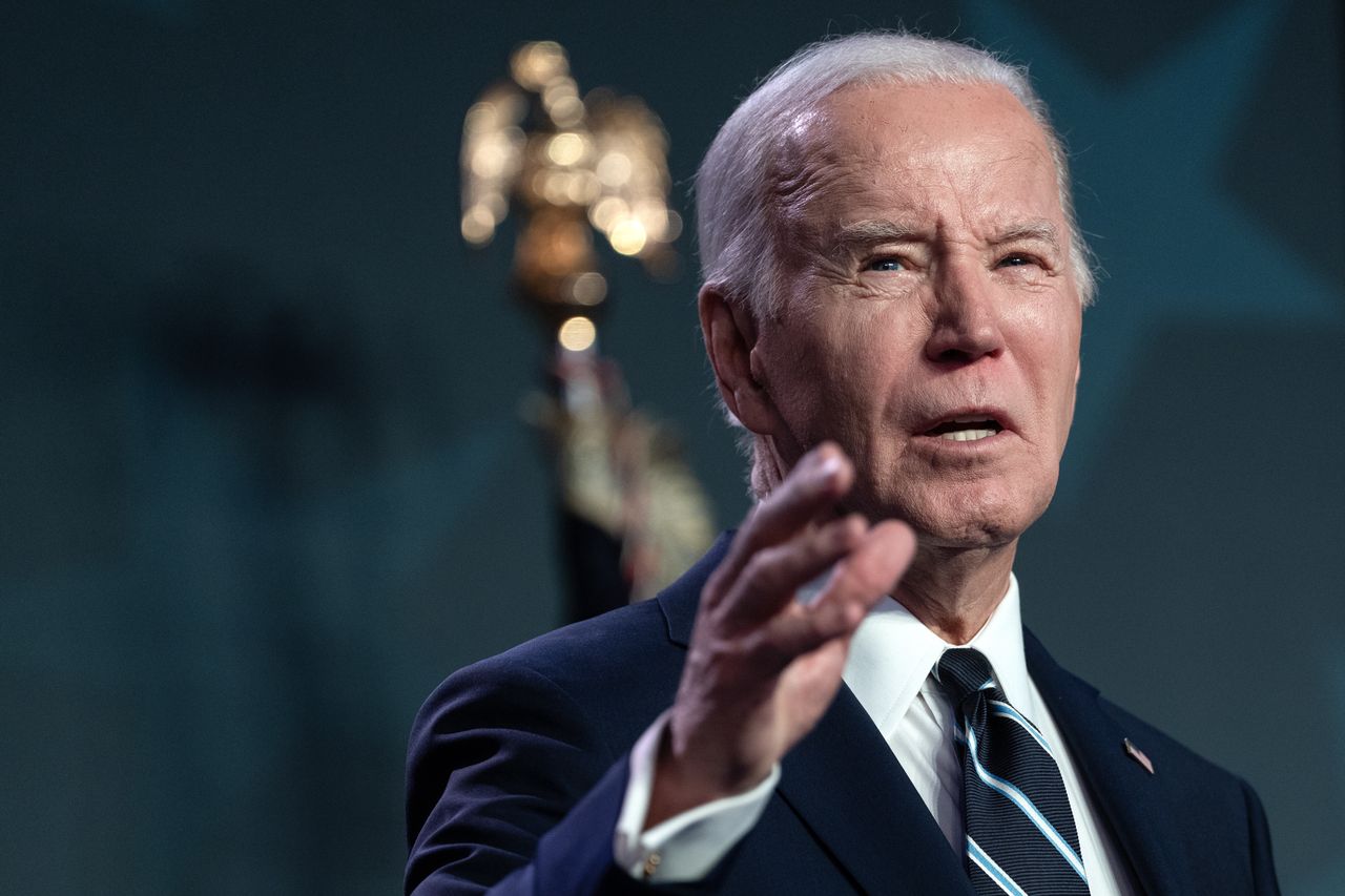 US President Joe Biden delivers remarks at the National Association of Counties (NACo) Legislative Conference in Washington, DC, USA, 12 February 2024. The National Association of Counties (NACo) Legislative Conference runs from 10 to 13 February 2024. EPA/CHRIS KLEPONIS / POOL Dostawca: PAP/EPA.