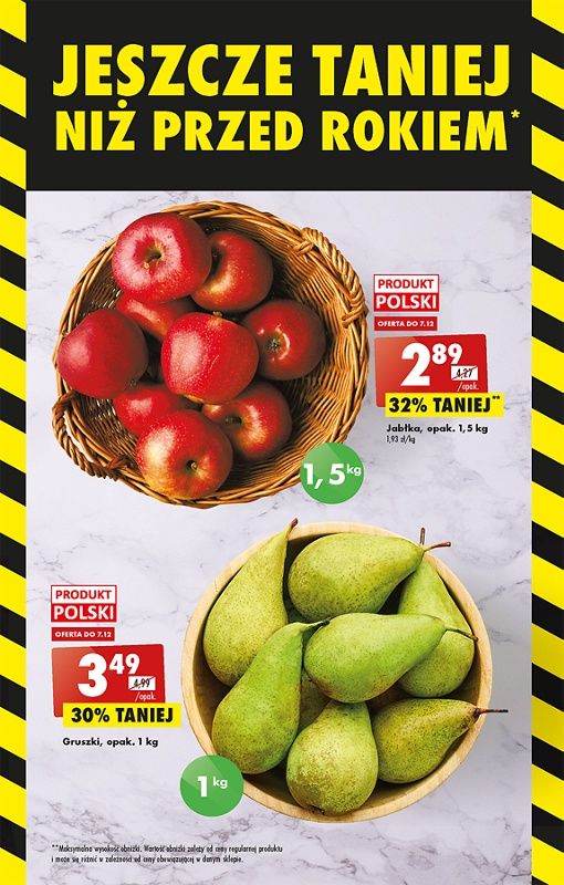 Oferta Biedronka od 5.12: jabłka, gruszki