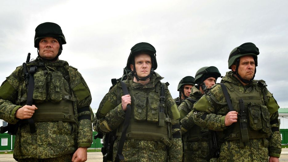 Conscripted citizens are seen as part of the mobilization as military training continue within the scope of mobilization in Rostov, Russia on October 31, 2022
