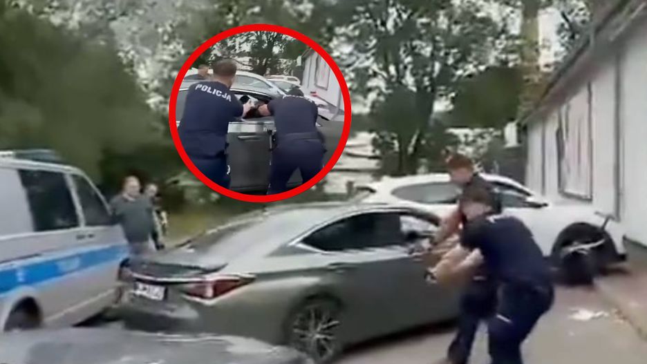 Interwencja policji przed Biedronką