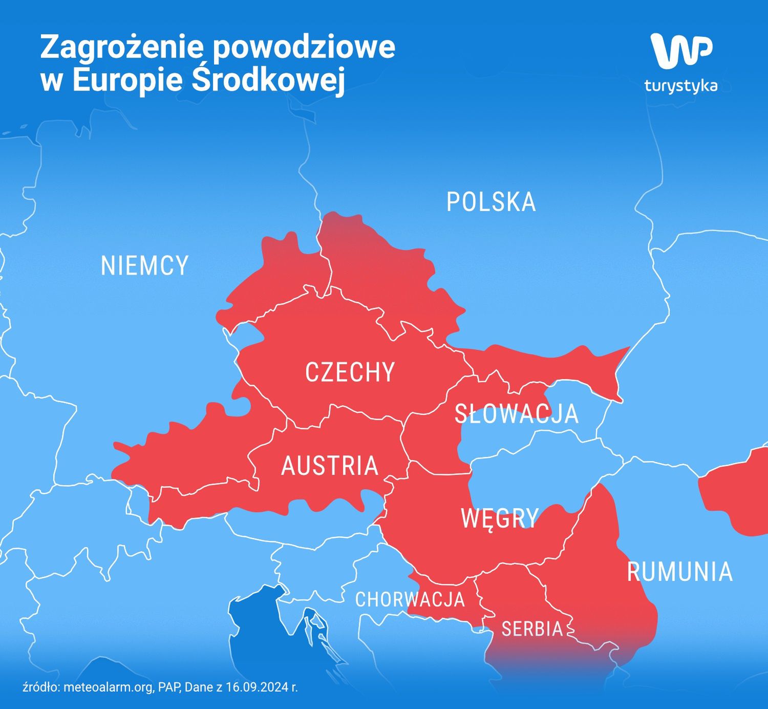 Mapa zagrożenia powodziowego w Europie 
