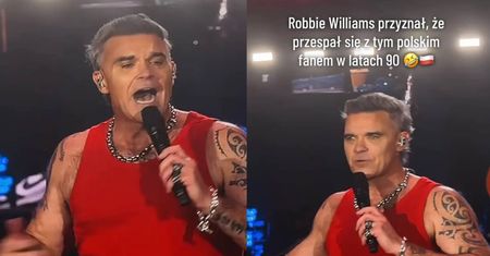 Robbie Williams ŻARTUJE, że wypatrzył w Poznaniu fana, z którym... PRZESPAŁ SIĘ w latach 90.! "Prawie go nie rozpoznałem, bo ma teraz BRODĘ" (WIDEO)
