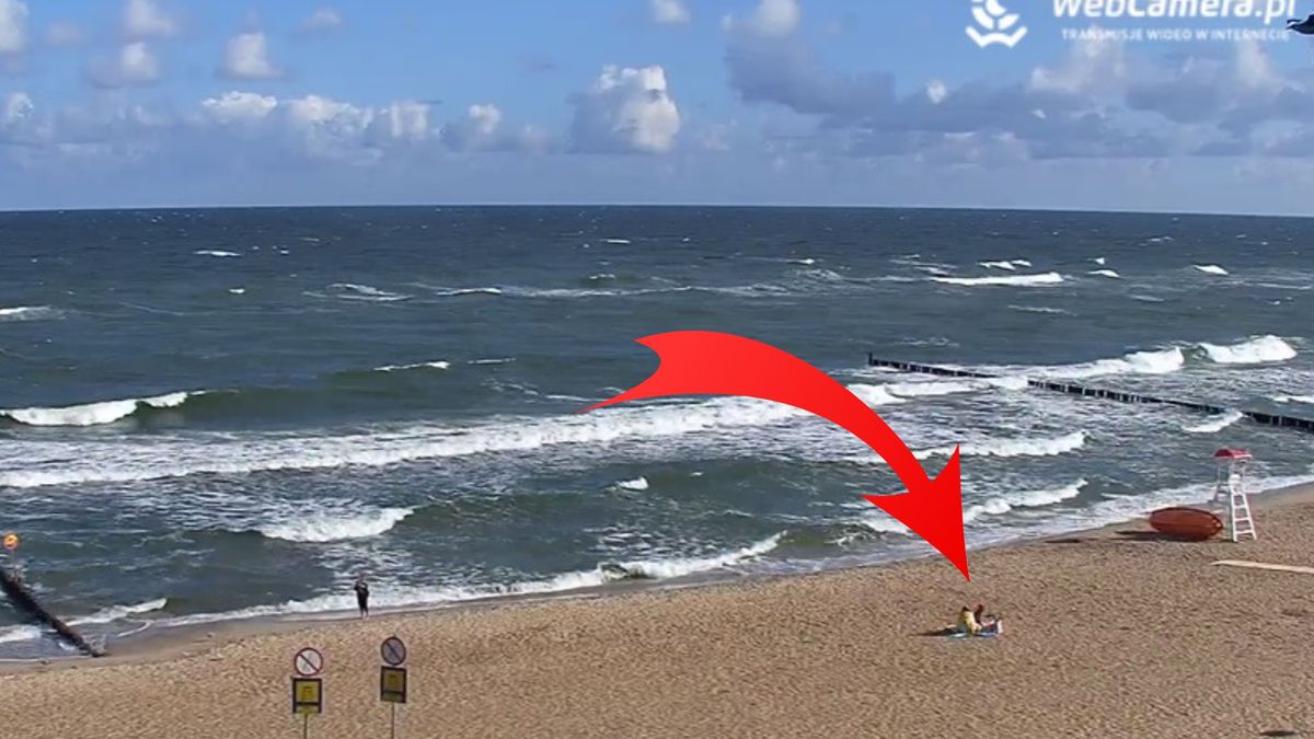Plaża w Mielnie w niedzielę o 8.50