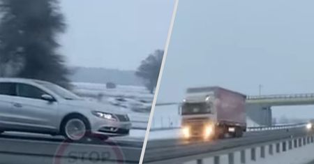 Pędził pod prąd na pasie awaryjnym. Oburzające nagranie