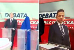 Trzaskowskiego nie było w Republice. Postawiono tekturową podobiznę