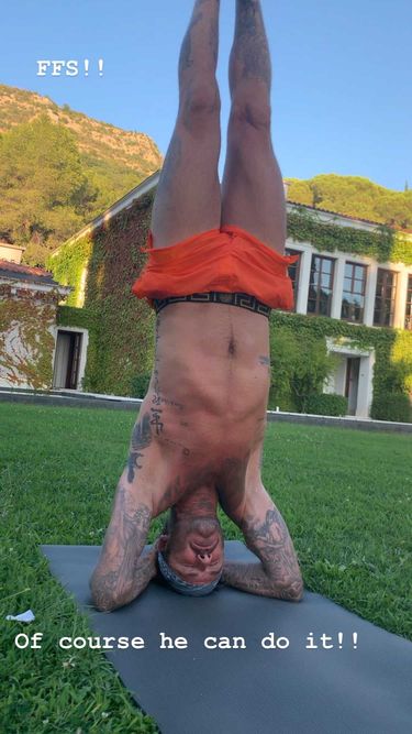 David Beckham - joga na wakacjach we Włoszech