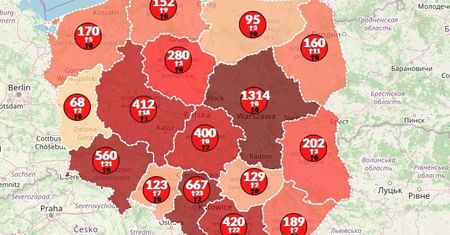 Koronawirus w Polsce. Mapa zakażeń pokazuje ponad 5200 przypadków. Na świecie COVID-19 zbiera żniwa