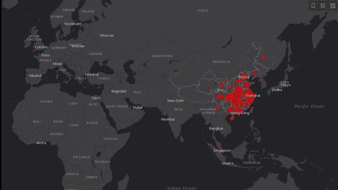 Mapa koronawirusa z Wuhan. Pozwala śledzić aktualną liczbę zarażonych i ofiar na całym świecie