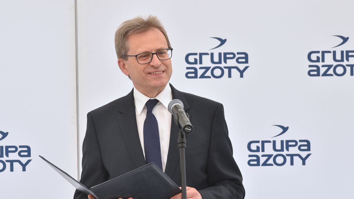 Prezes Grupy Azoty Wojciech Wardacki. Spółka do tej pory nie odczuwa negatywnego wpływu epidemmi koronowirusa. 