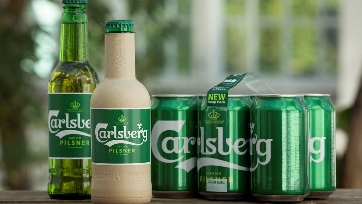 Zielona butelka od Carlsberg'a