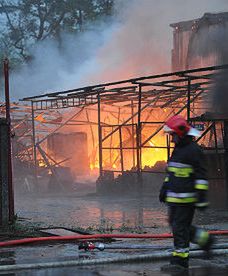 Pożar w budynku uniwersytetu w Szczecinie