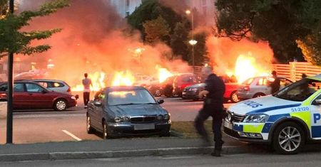 Wielki pożar w Szwecji. Spłonęło aż 88 samochodów