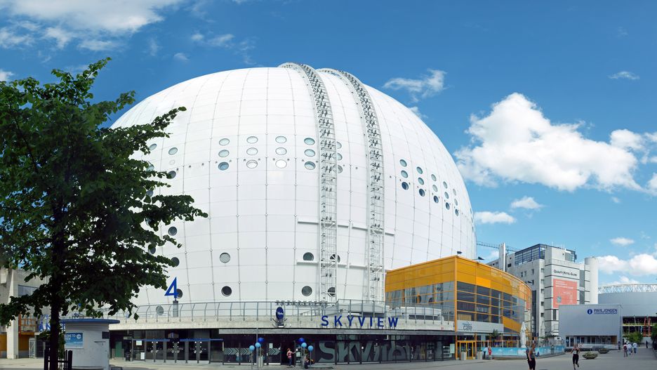 Globen to hala widowiskowa w Szkokholmie, która w modelu układu słonecznego pełni funkcję Słońca