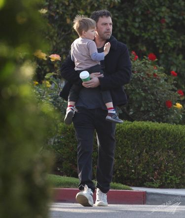 Santa Monica, 2015-5-7/  {PABLO} | ***NO US rights** | Actor BEN AFFLECK and his son SAMUEL out for a father-son breakfast in Santa Monica. 
The rumors about Affleck and his wife Jennifer Garner are flying around hot and heavy. An article titled ''Ben Affleck and Jennifer GarnerÕs marriage on the brink,'' claims that Ben ditched Jennifer in a mid-life crisis quest for freedom before GarnerÕs birthday and tossed off his wedding ring as well. 
 
© Copyright 2015, Most Wanted Pictures, Inc. | USA | photo@mostwantedpictures.net