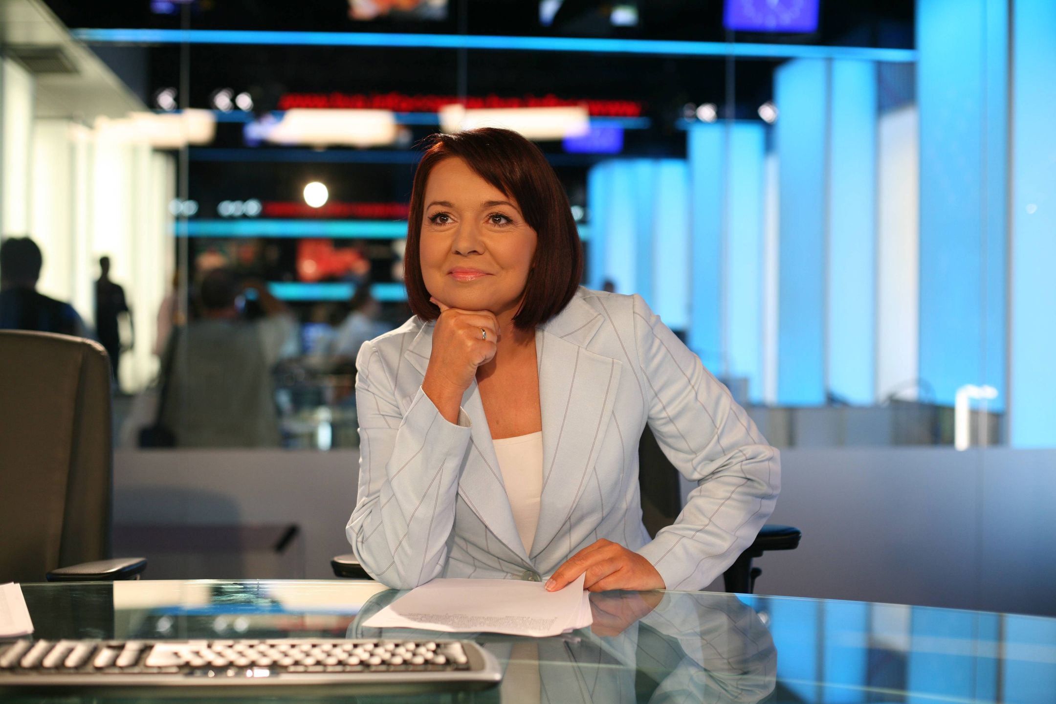 Danuta Holecka prowadziła we wtorek "Wiadomości"